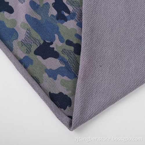 Tissu éponge tricoté polaire à motif camouflage populaire